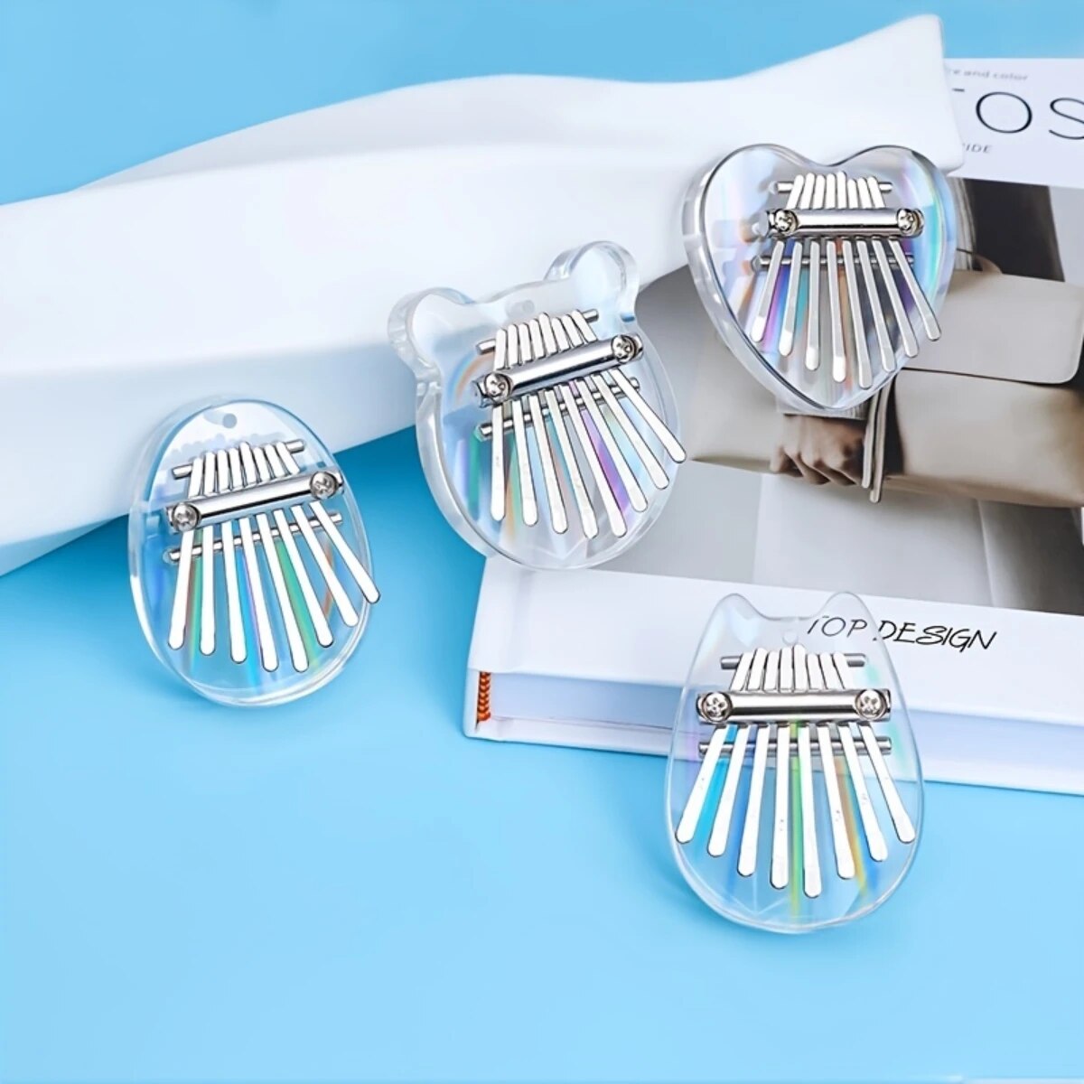 Musical Instrument African - Miwayer 8 klawiszy Mini Kalimba tęczowe