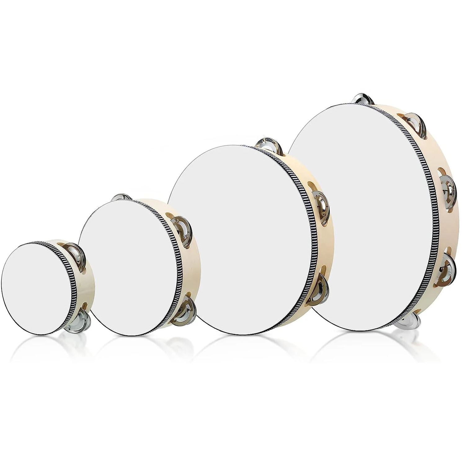 Musical Instrument Band - Drewniany tamburyn Miwayer z metalowymi dzwoneczkami