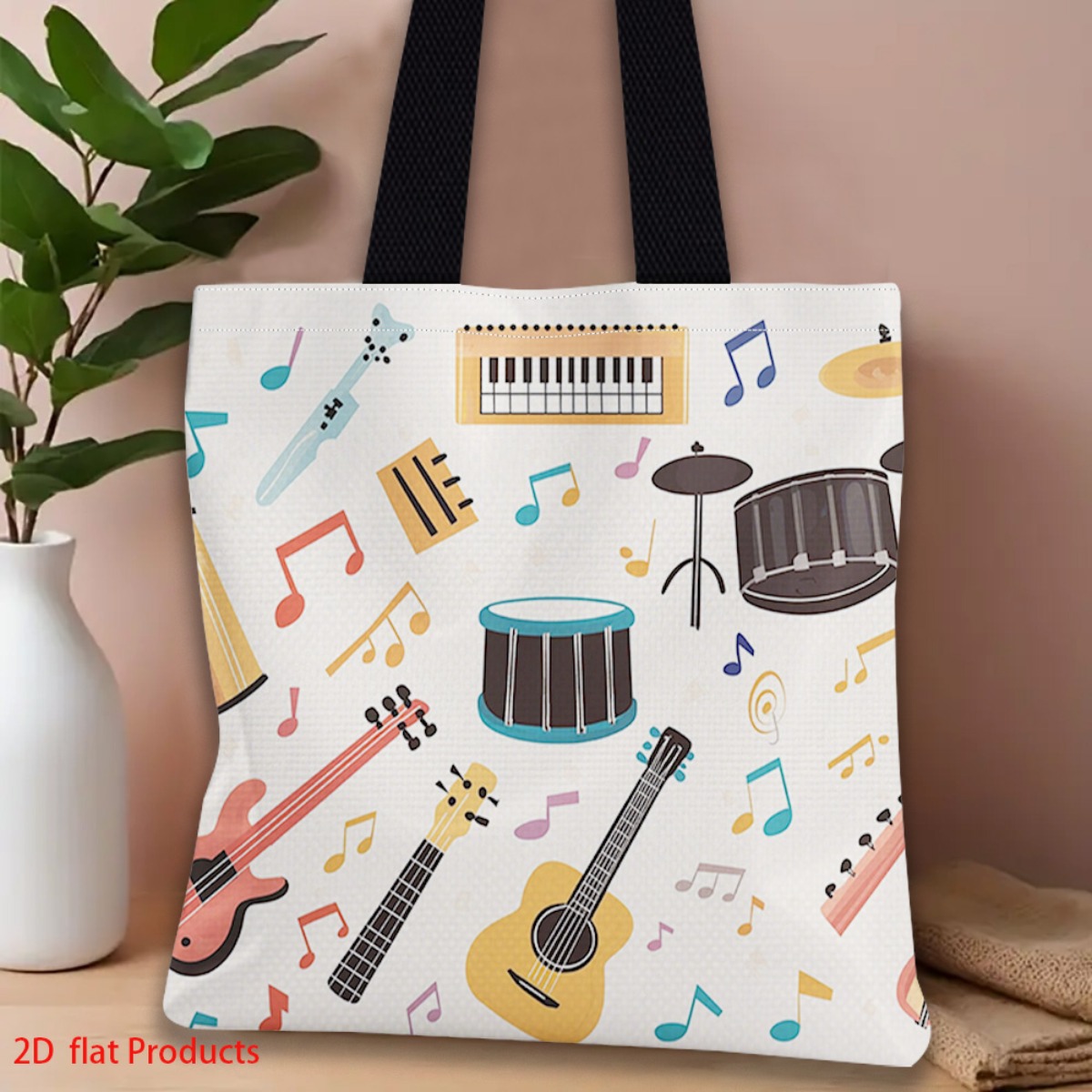 Musical Instrument Shop - Torba na zakupy z żywym wzorem